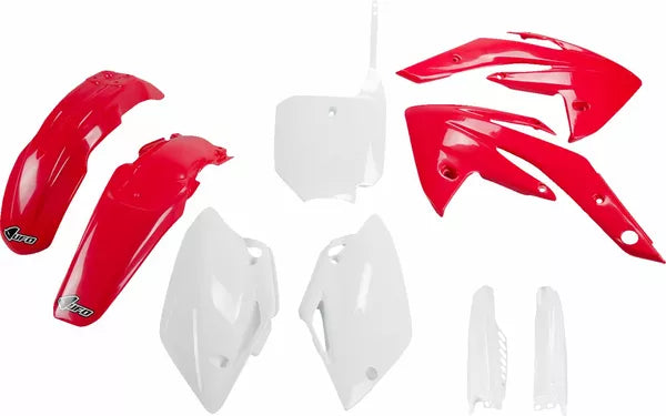 HONDA CRF 150 PLASTIC KIT UFO 5 PIECE 2007 - 2024 BLACK/RED