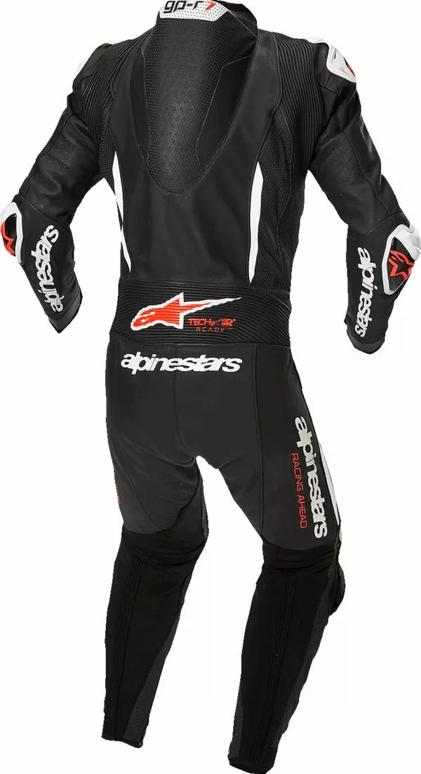 Alpinestars GP-R7 One Piece Leather Suit Black / White / Fluo Red