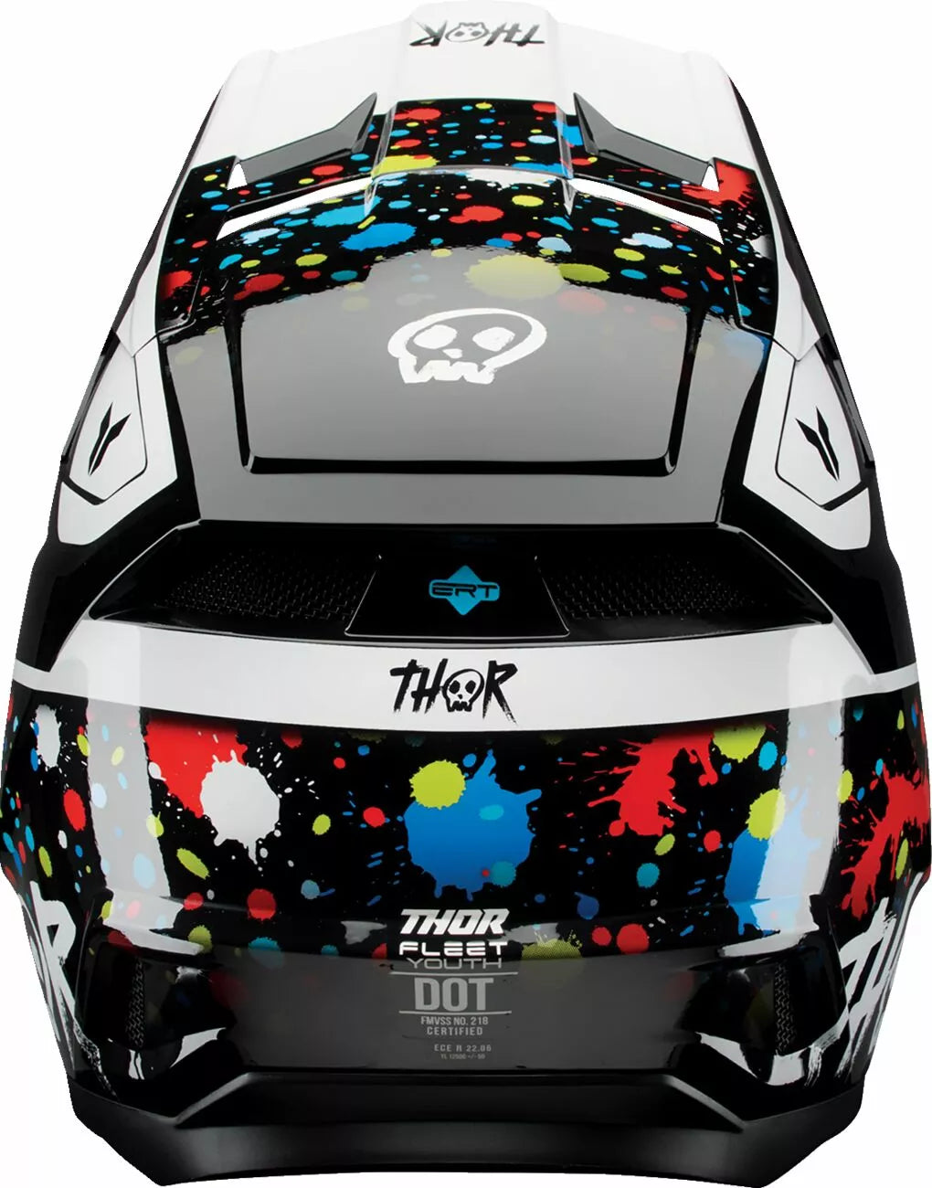 THOR Fleet Splat Helmet NEW 2025 Motocross Helmet YOUTH BLACK SPLAT