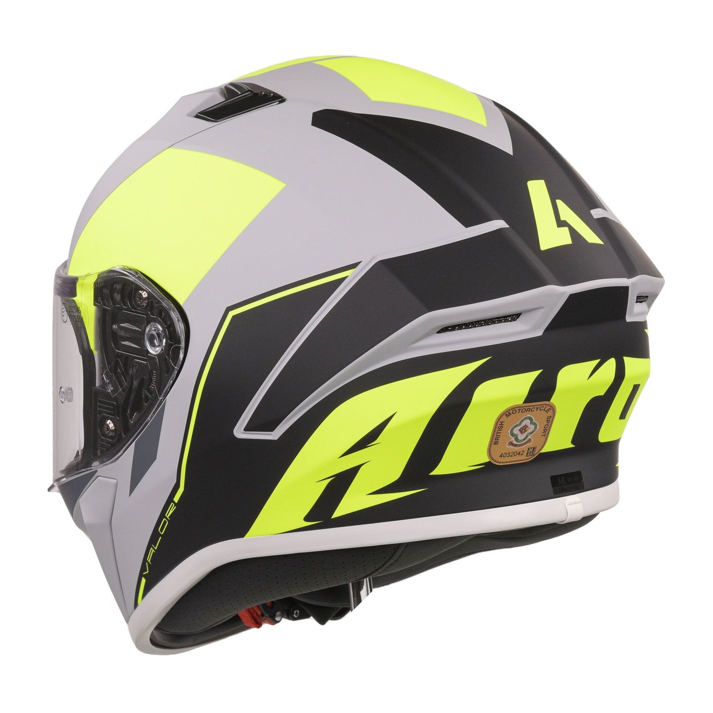 Airoh Valor Full Face Motorcycle Helmet Matt WINGS FLURO YELLOW