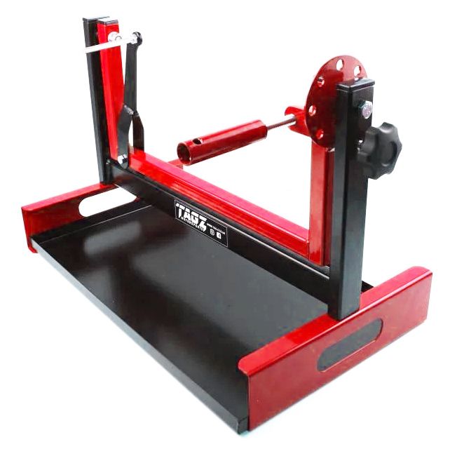 MOTORCYCLE ENGINE STAND HOLDER & PAN REBUILD RED BLACK ENGINE STAND