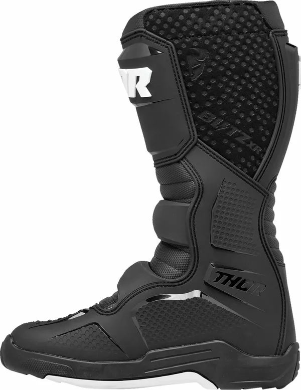 Adults Motocross Thor Blitz XR Off Road Motorbike 2024 MX Dirt Bike Boots Black