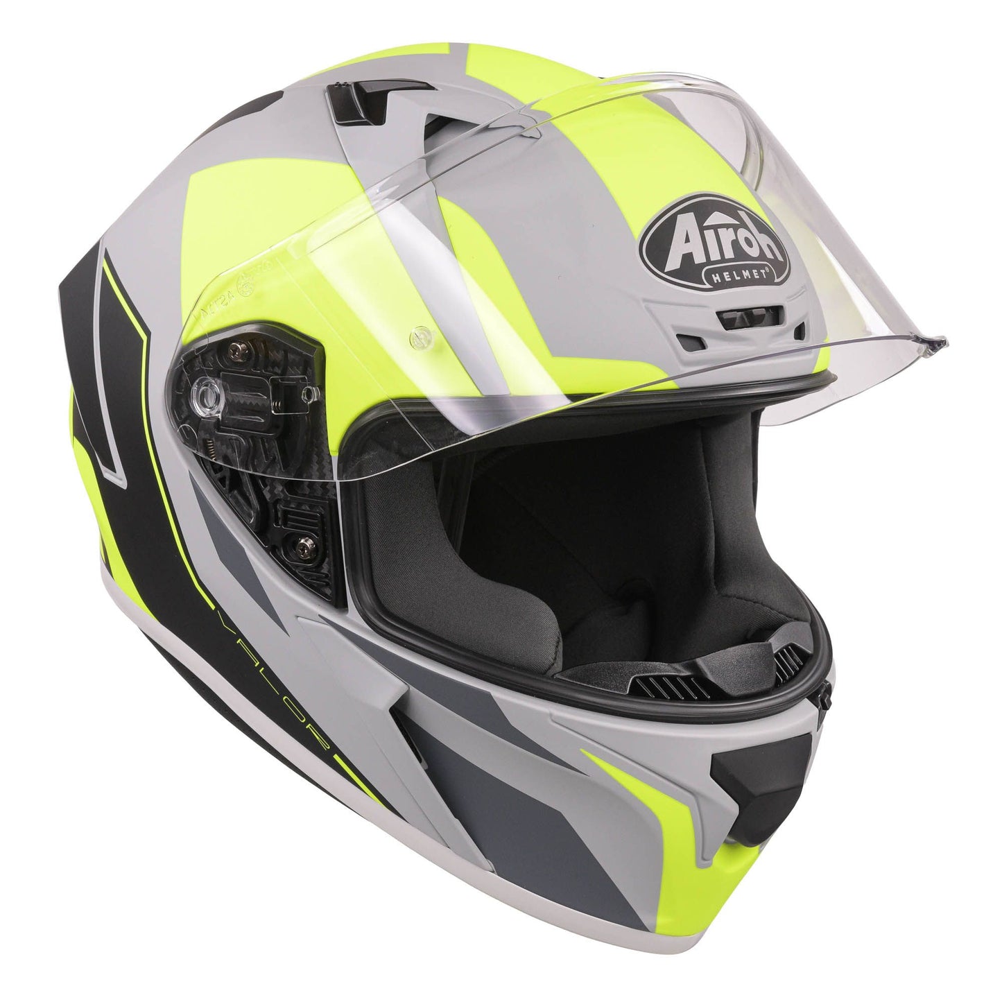 Airoh Valor Full Face Motorcycle Helmet Matt WINGS FLURO YELLOW