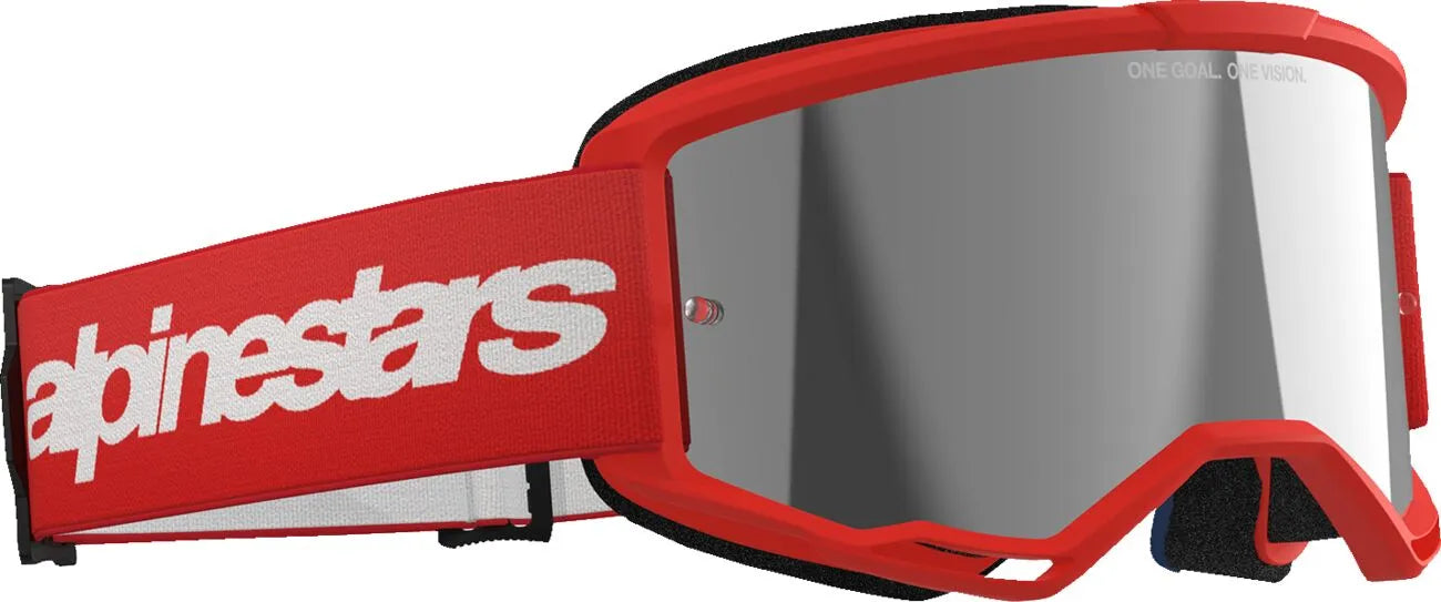 Alpinestars Vision 3 Wordmark Goggles Red Adult