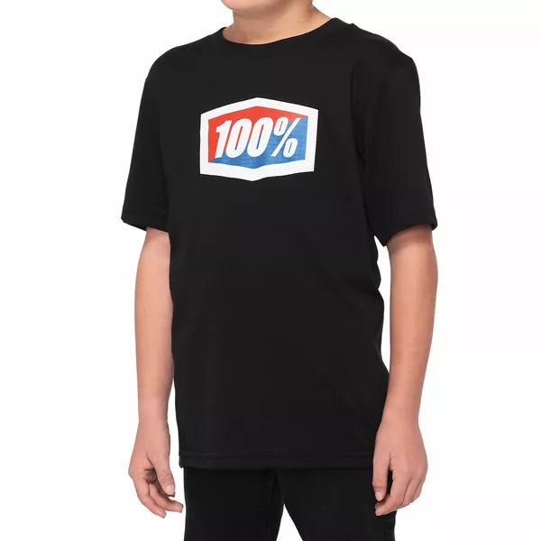 100% T Shirt Tee OFFICIAL Black Motorcycle Apperal