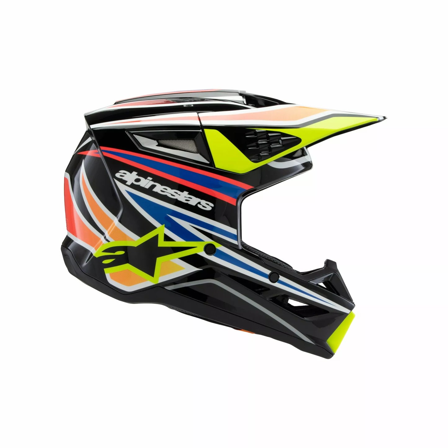 Alpinestars Supertech M3 Wurx Helmet Youth Black Blue Yellow