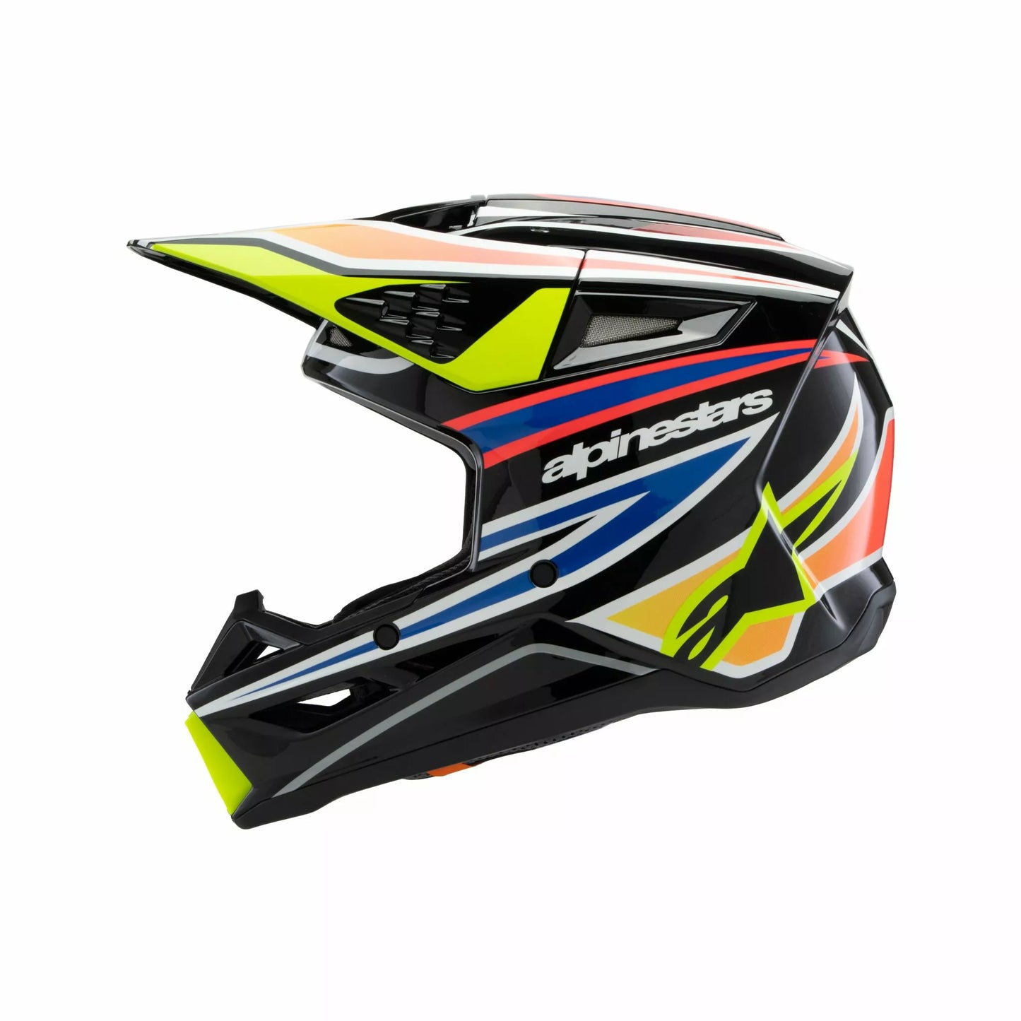 Alpinestars Supertech M3 Wurx Helmet Youth Black Blue Yellow