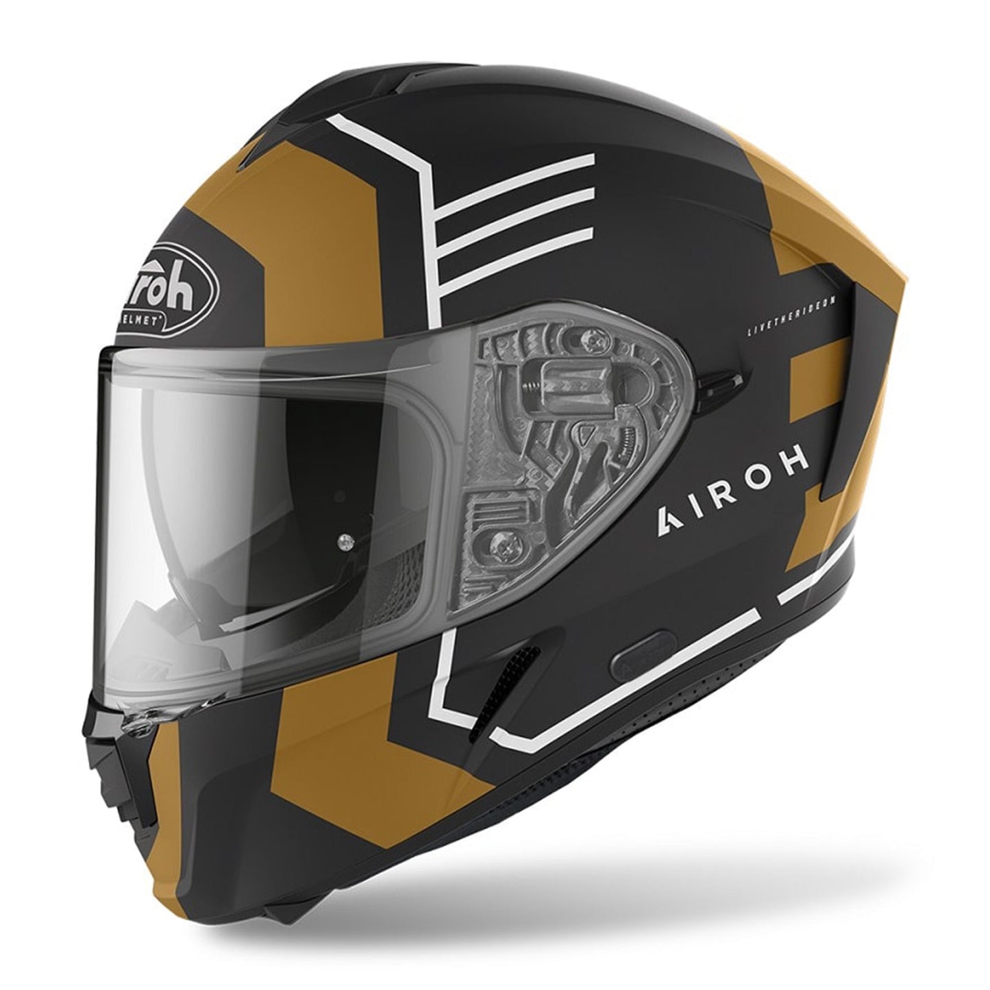 Airoh Spark Thrill Motorcycle Helmet Full Face Road Gold Matt