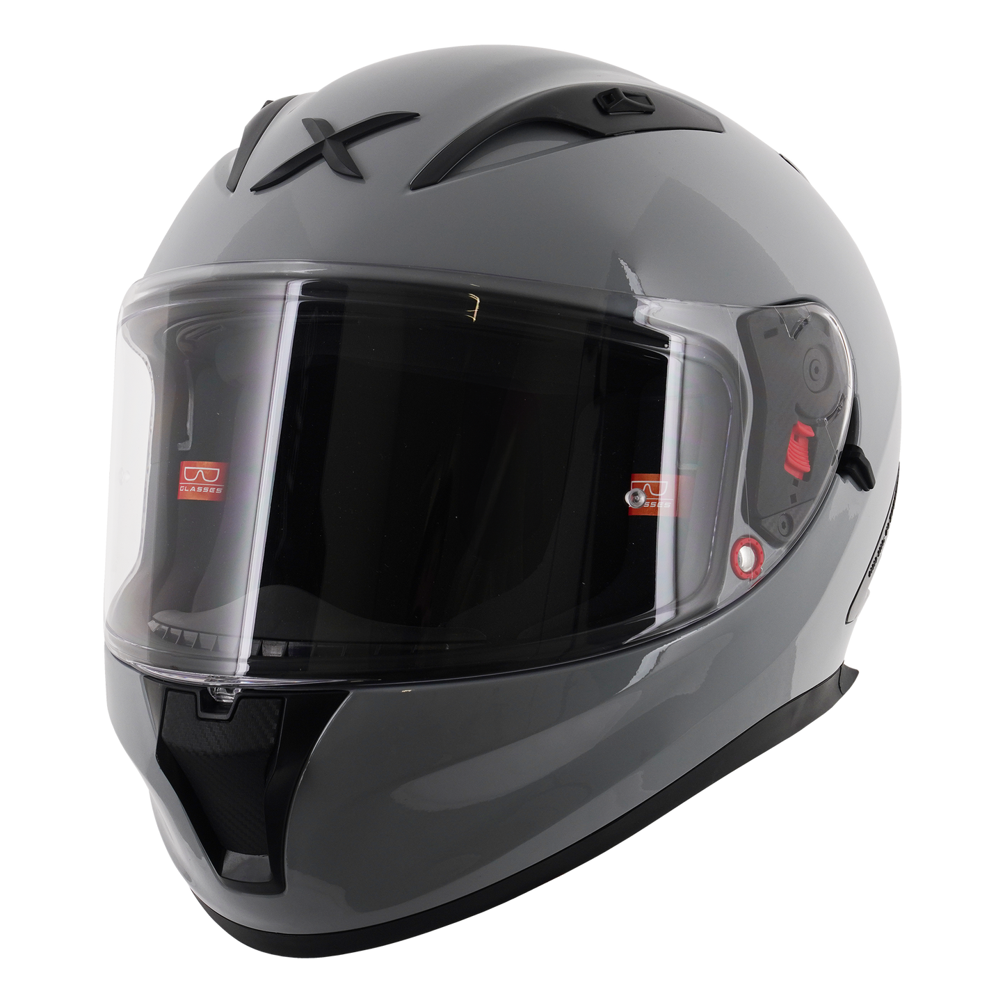 Axor Street Full Face Motorcycle Helmet Nardo Grey Gloss FREE Visor & Pinlock