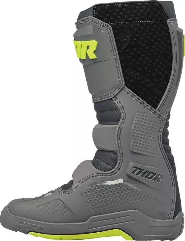 Adults Motocross Thor Blitz XR Off Road Motorbike 2024 MX Dirt Bike Boots Grey