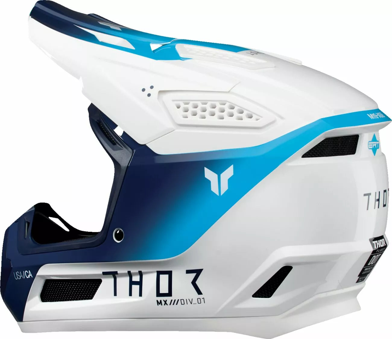 THOR Fleet Storm Helmet NEW 2025 Motocross Helmet YOUTH WHITE BLUE