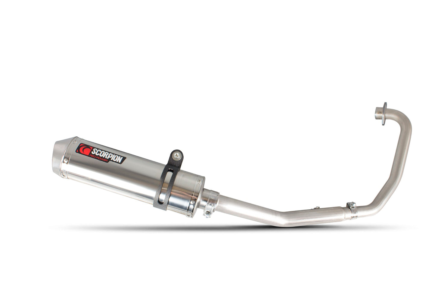 Honda CB125 F Factory Oval Full System - Polished Stainless Steel Sleeve - Scorpion Exhaust