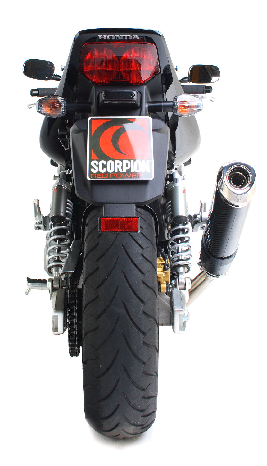 Honda CB1300 Factory Oval Slip-on - Carbon Fibre Sleeve - Scorpion Exhaust