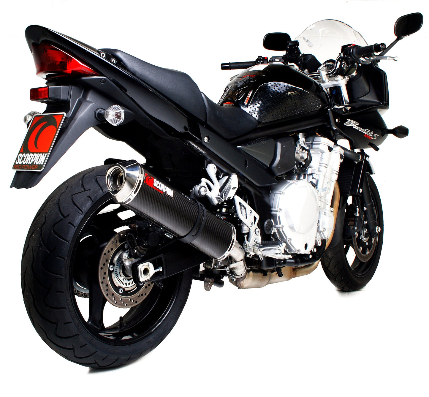 Suzuki GSF1250 Bandit Factory Oval Slip-on - Carbon Fibre Sleeve - Scorpion Exhaust