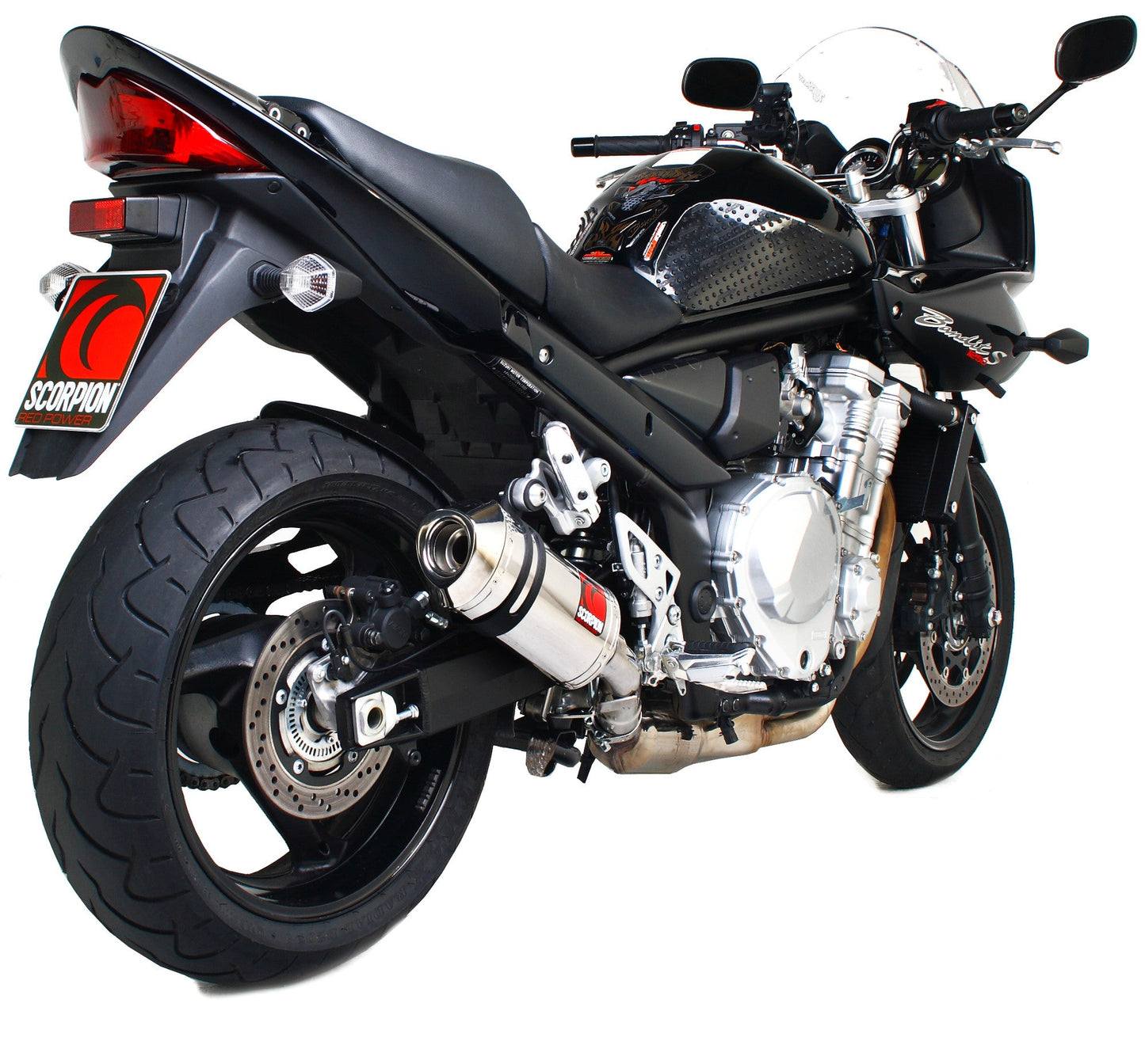 Suzuki GSF650 Bandit (2007-11) / GSF1250 Bandit (2007-15)Carbine Slip-on - Polished Stainless Steel Sleeve - Scorpion Exhaust