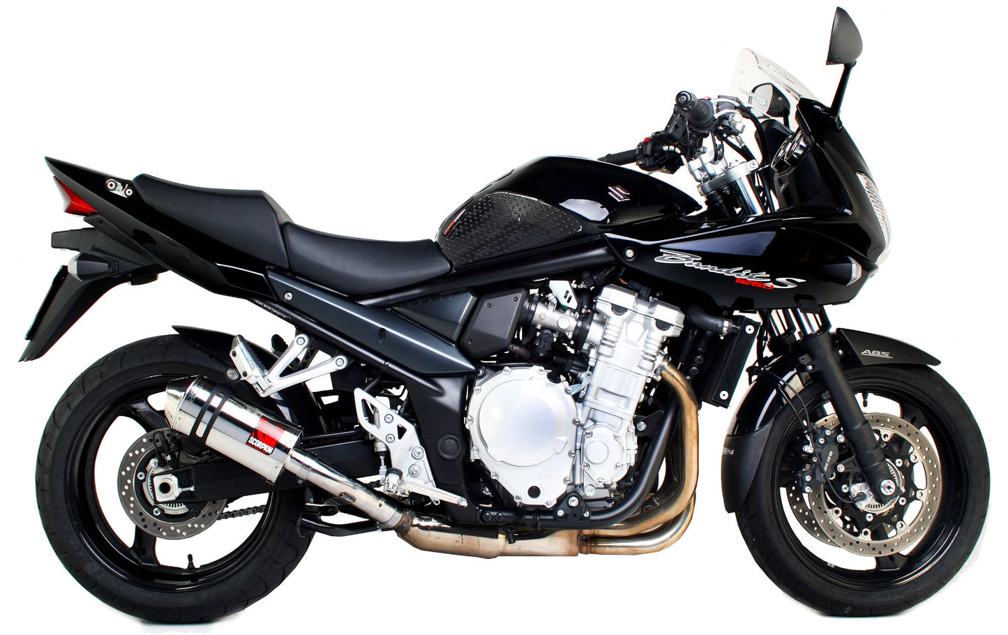 Suzuki GSF650 Bandit (2007-11) / GSF1250 Bandit (2007-15)Carbine Slip-on - Polished Stainless Steel Sleeve - Scorpion Exhaust