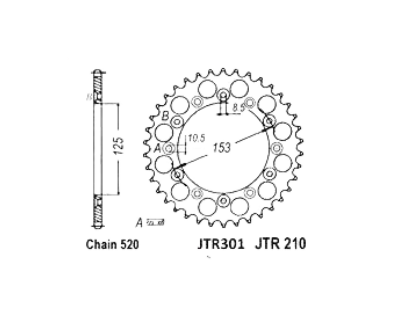 Honda CRF250L Rear Sprocket 44 Tooth CRF 250 L 13-21 CRF 250L