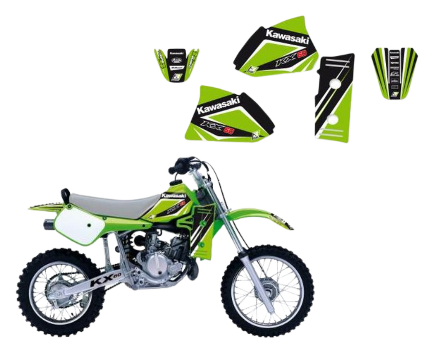 KX 60 86-20 Blackbird Dream Graphics Sticker Kit KX60 87 88 89 90 91 92 93