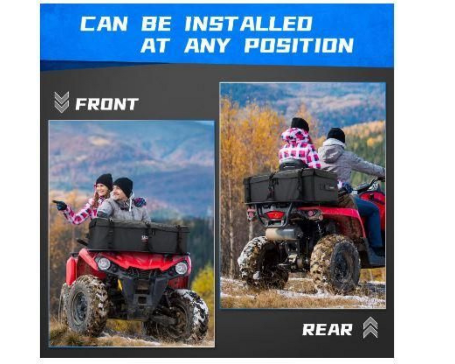 ATV CARGO STORAGE BAG (SET OF 2) FRONT or REAR FARM QUAD ATV STORAGE UNIVERSAL