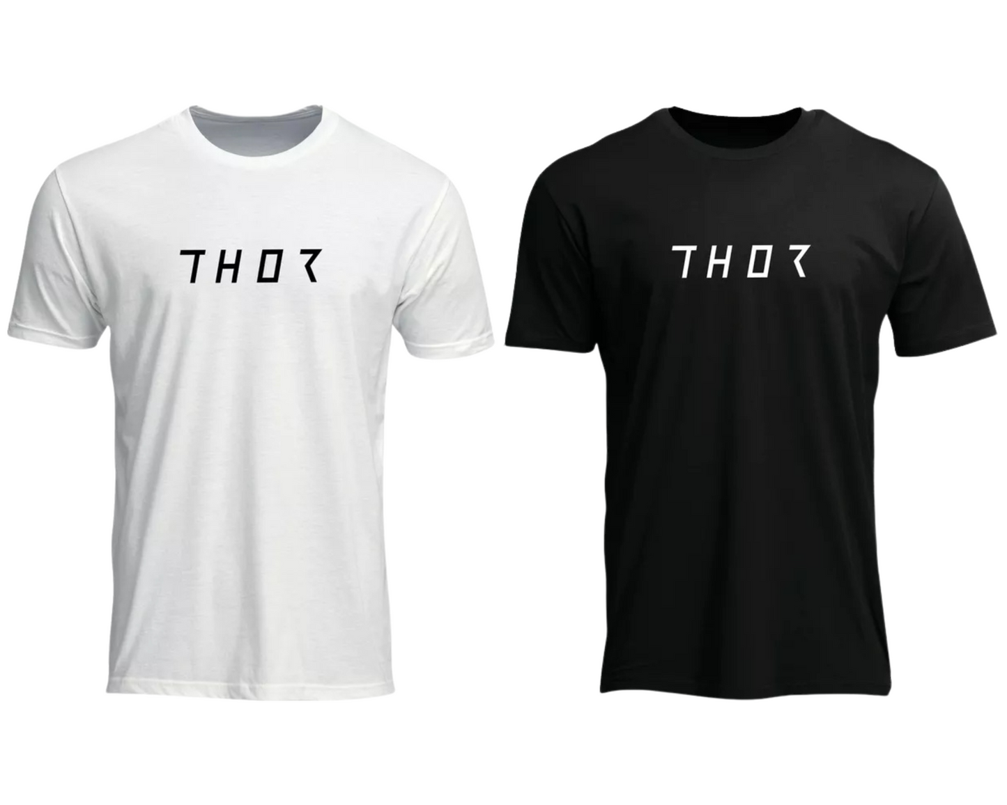Thor Stamped Casual T-Shirt Black / White Motocross