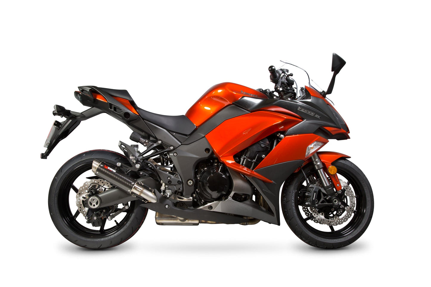 Kawasaki Z1000 SXRP1-GP Slip-on (Pair) - Carbon Fibre Sleeve (Does not fit with panniers) - Scorpion Exhaust