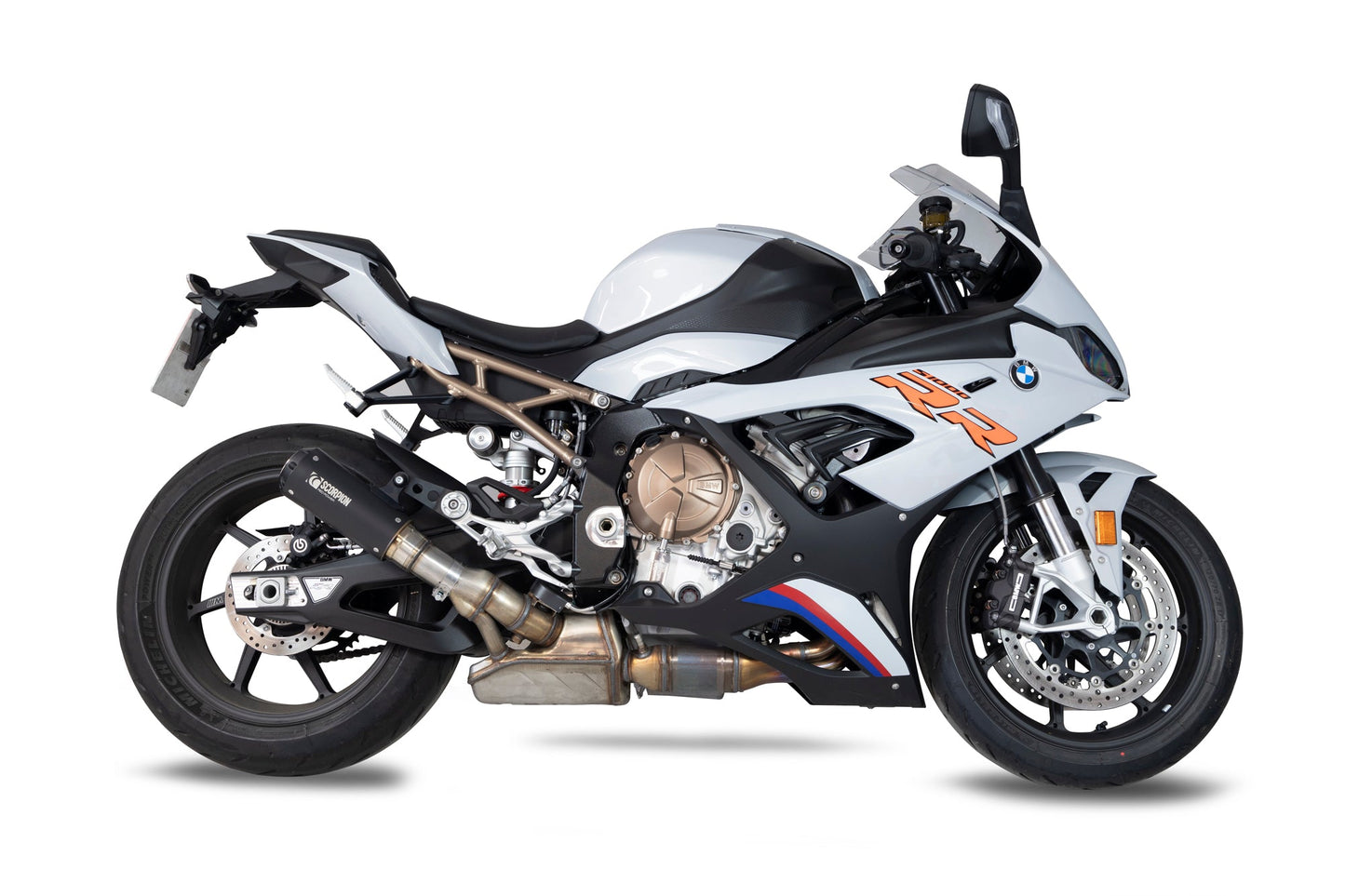 BMWS1000 RR Red Power Slip-on - Black Ceramic Coated Sleeve - Scorpion Exhaust