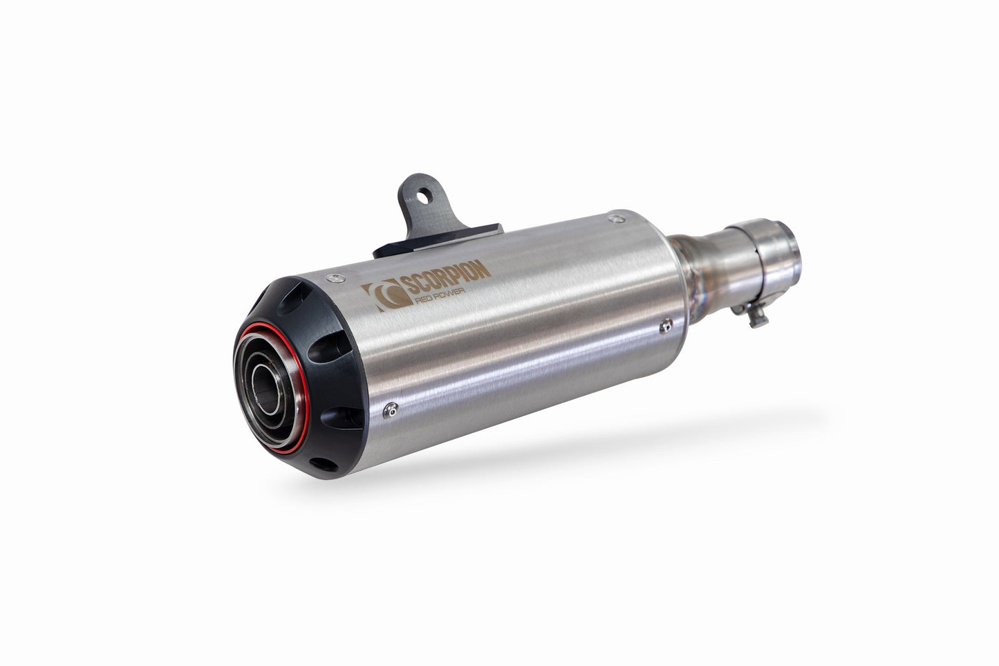 Bluroc Hero 125 Red Power Slip-on - Brushed Stainless Steel Sleeve - Scorpion Exhaust