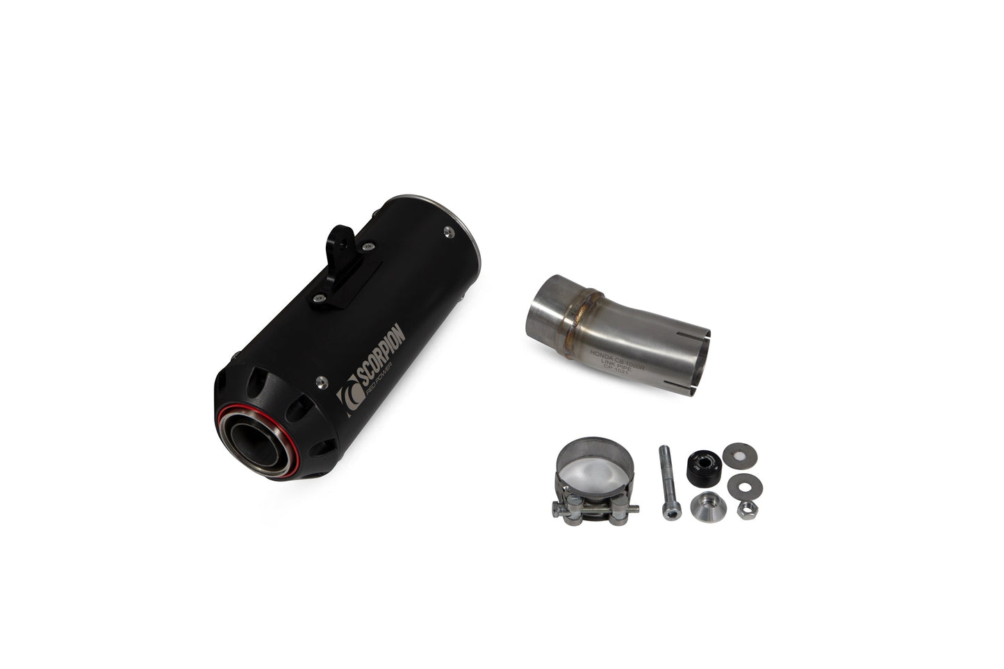 Honda CB1000 R Red Power Slip-on - Black Ceramic Coated Sleeve - Scorpion Exhaust