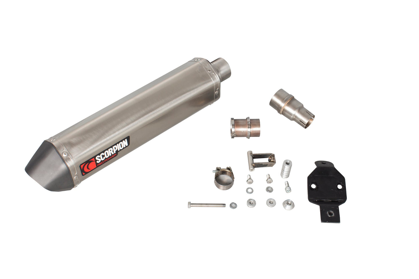 Piaggio MP3 400 / MP3 400 LT (2008-13), MP3 500 / MP3 500 LT (2008-16)Serket Parallel Slip-on - Brushed Stainless Steel Sleeve - Scorpion Exhaust