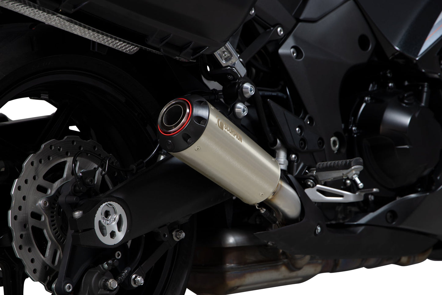 Kawasaki Z1000 SX Red Power Slip-on (Pair) - Titanium Sleeve - Scorpion Exhaust