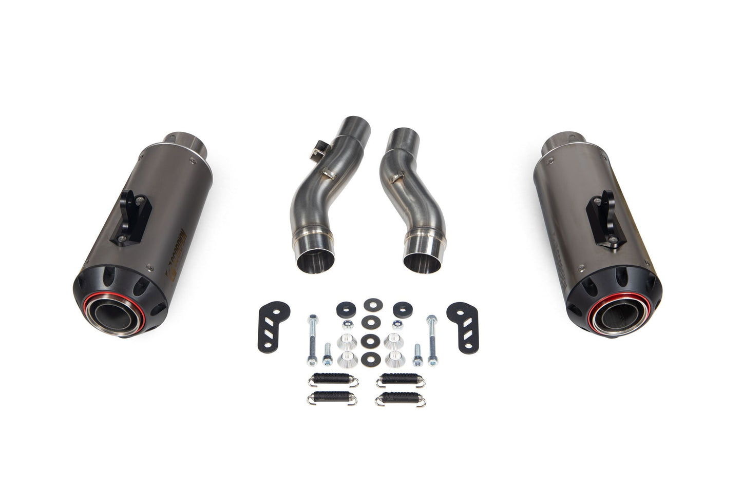 Kawasaki Z1000 SX Red Power Slip-on (Pair) - Titanium Sleeve - Scorpion Exhaust