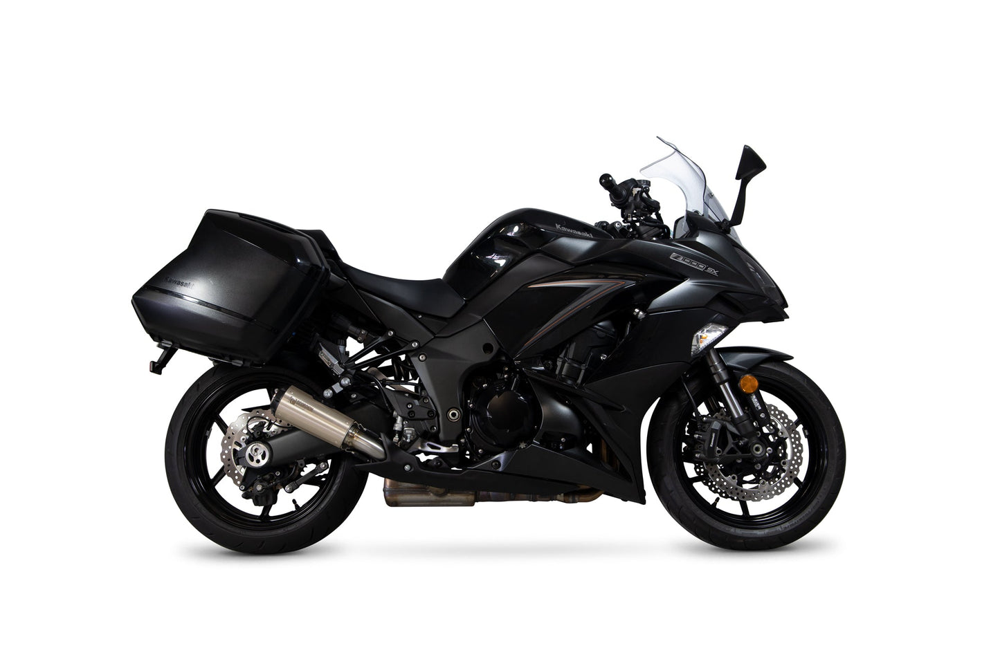 Kawasaki Z1000 SX Red Power Slip-on (Pair) - Titanium Sleeve - Scorpion Exhaust
