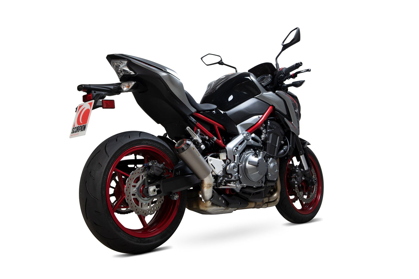 Kawasaki Z900 Red Power Slip-on - Titanium Sleeve - Scorpion Exhaust
