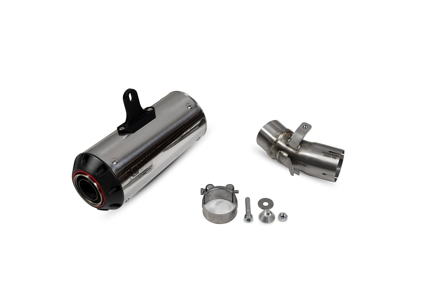 Kawasaki Z900 RS Red Power Slip-on - Polished Stainless Steel Sleeve - Scorpion Exhaust