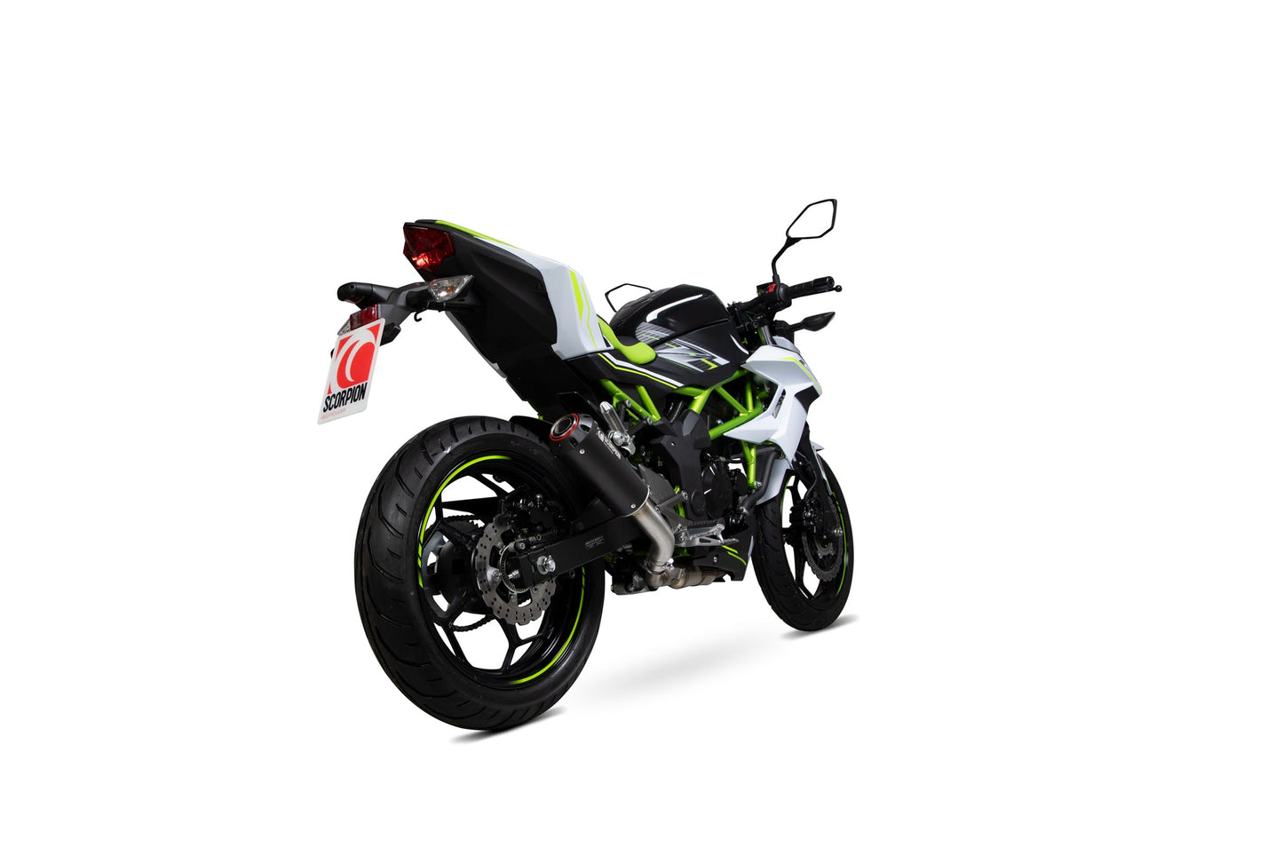 Kawasaki Z125 Red Power Slip-on - Black Ceramic Coated Sleeve - Scorpion Exhaust