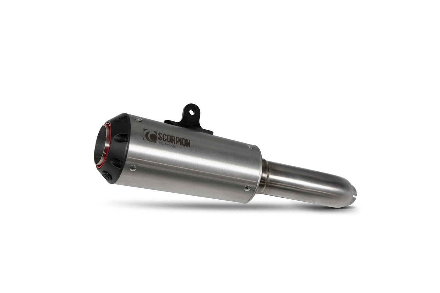 Kawasaki Z125 Red Power Slip-on - Brushed Stainless Steel Sleeve - Scorpion Exhaust