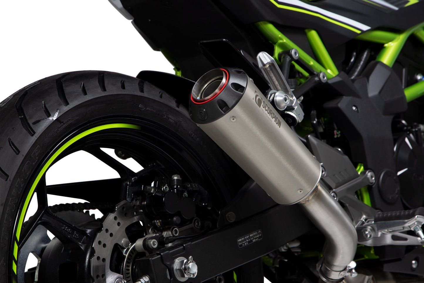 Kawasaki Z125 Red Power Slip-on - Titanium Sleeve - Scorpion Exhaust