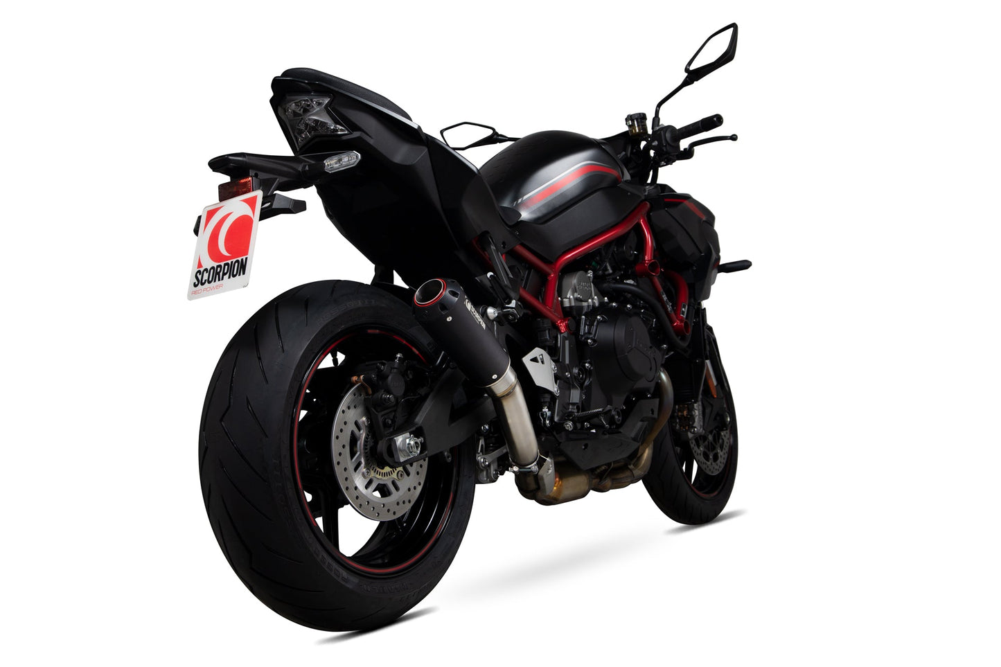Kawasaki Z H2 Red Power Slip-on - Black Ceramic Coated Sleeve - Scorpion Exhaust