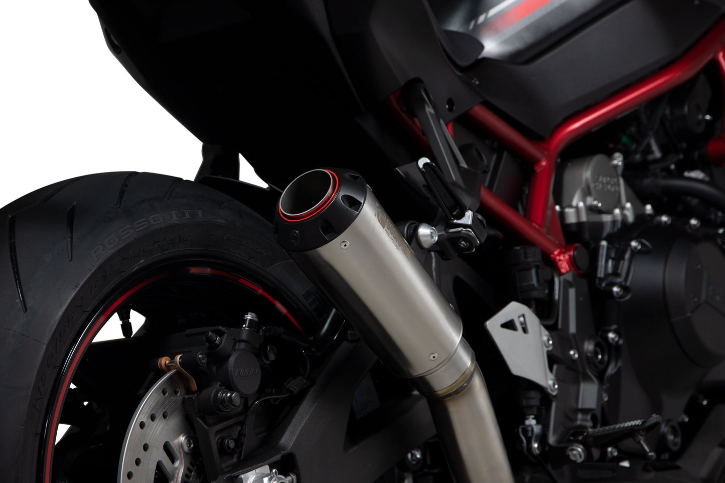 Kawasaki Z H2 Red Power Slip-on - Brushed Stainless Steel Sleeve - Scorpion Exhaust