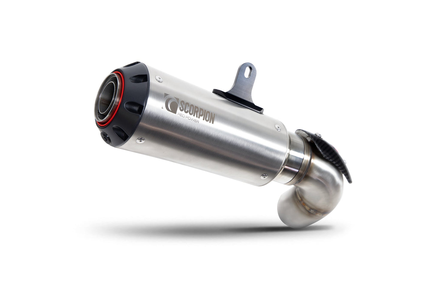 Kawasaki Ninja 1000 SX Red Power Slip-on - Brushed Stainless Steel Sleeve. Fits with panniers - Scorpion Exhaust