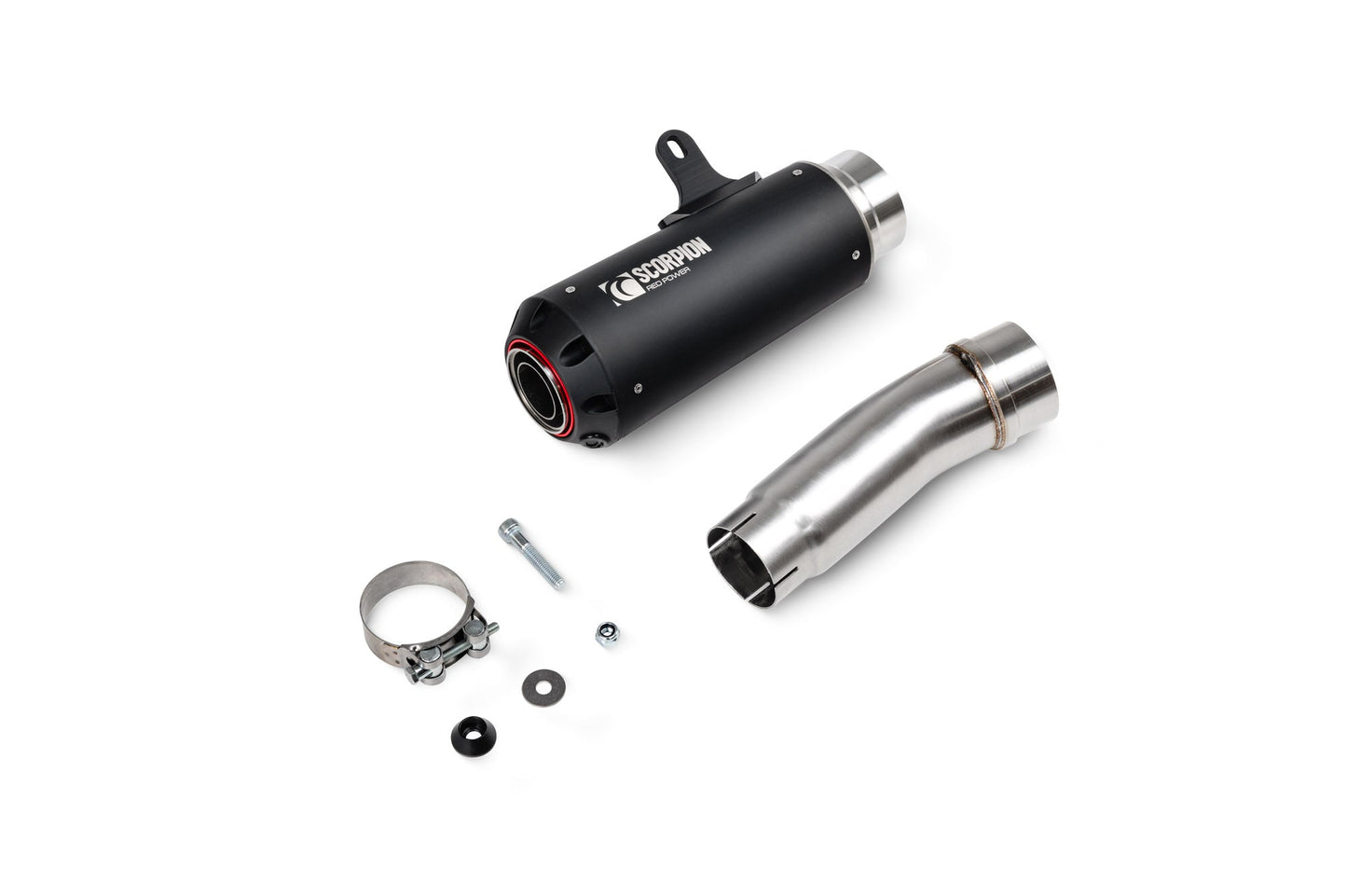 Kawasaki Ninja H2 SX Red Power Slip-on - Black Ceramic Coated Sleeve - Scorpion Exhaust