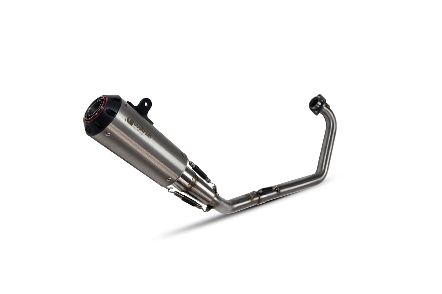 Suzuki GSX-R 125 / GSX-R 150 Red Power Full System - Brushed Stainless Steel Sleeve - Scorpion Exhaust
