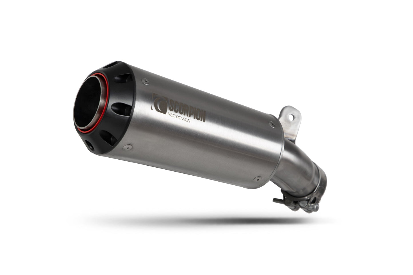 Suzuki GSX-S 1000 Katana Red Power Slip-on - Brushed Stainless Steel Sleeve - Scorpion Exhaust