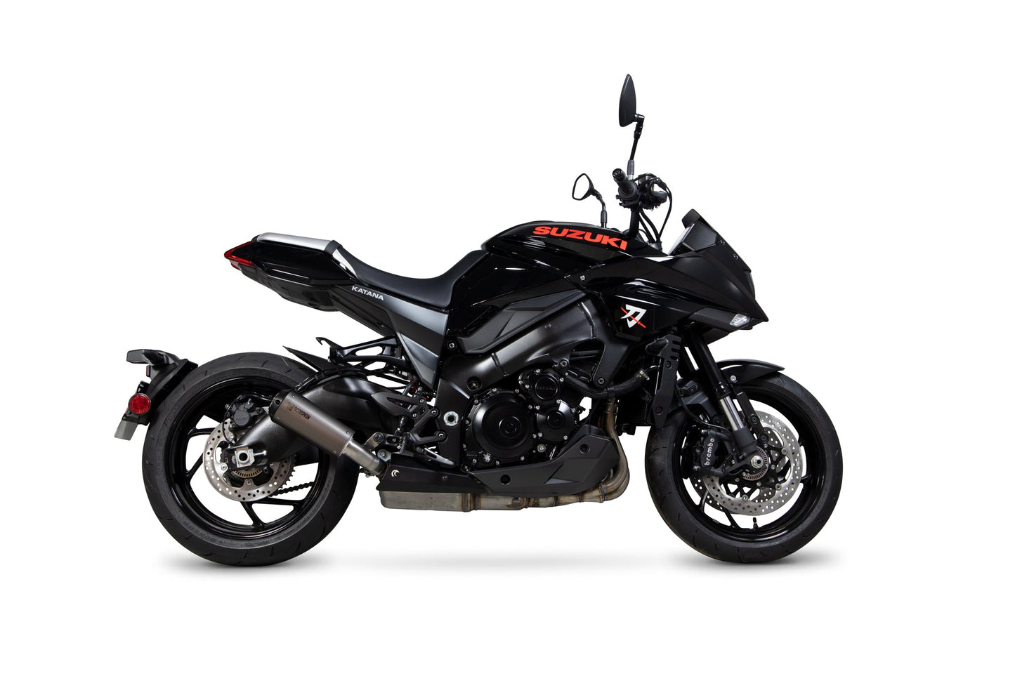 Suzuki GSX-S 1000 Katana Red Power Slip-on - Titanium Sleeve - Scorpion Exhaust