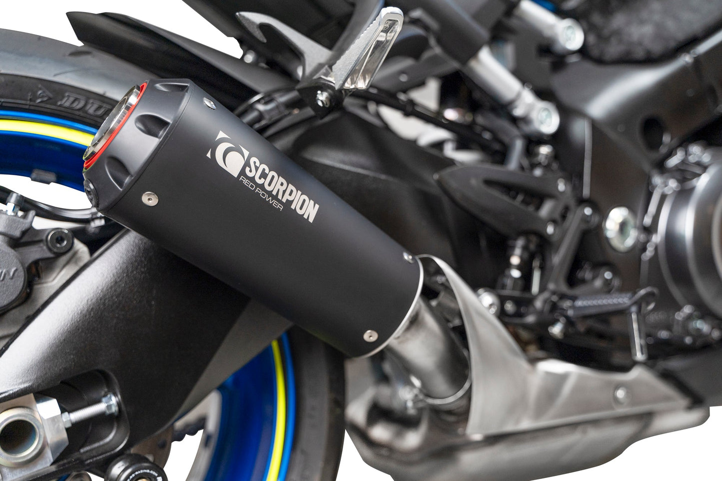 Suzuki GSX-S 1000 Red Power Slip-on - Black Ceramic Coated Sleeve - Scorpion Exhaust