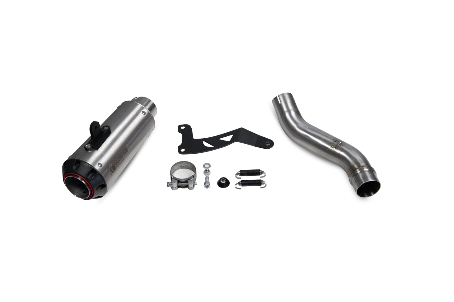 Triumph Speed Triple R / Speed Triple S / Speed Triple RS Red Power Slip-on - Brushed Stainless Steel Sleeve - Scorpion Exhaust