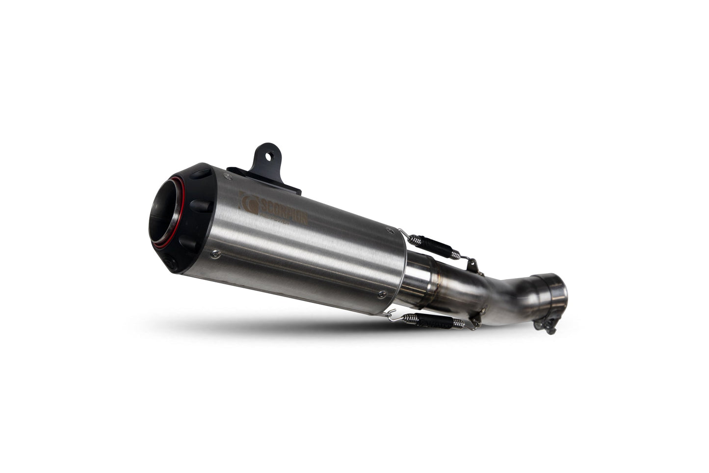 Triumph Speed Triple R / Speed Triple S / Speed Triple RS Red Power Slip-on - Brushed Stainless Steel Sleeve - Scorpion Exhaust