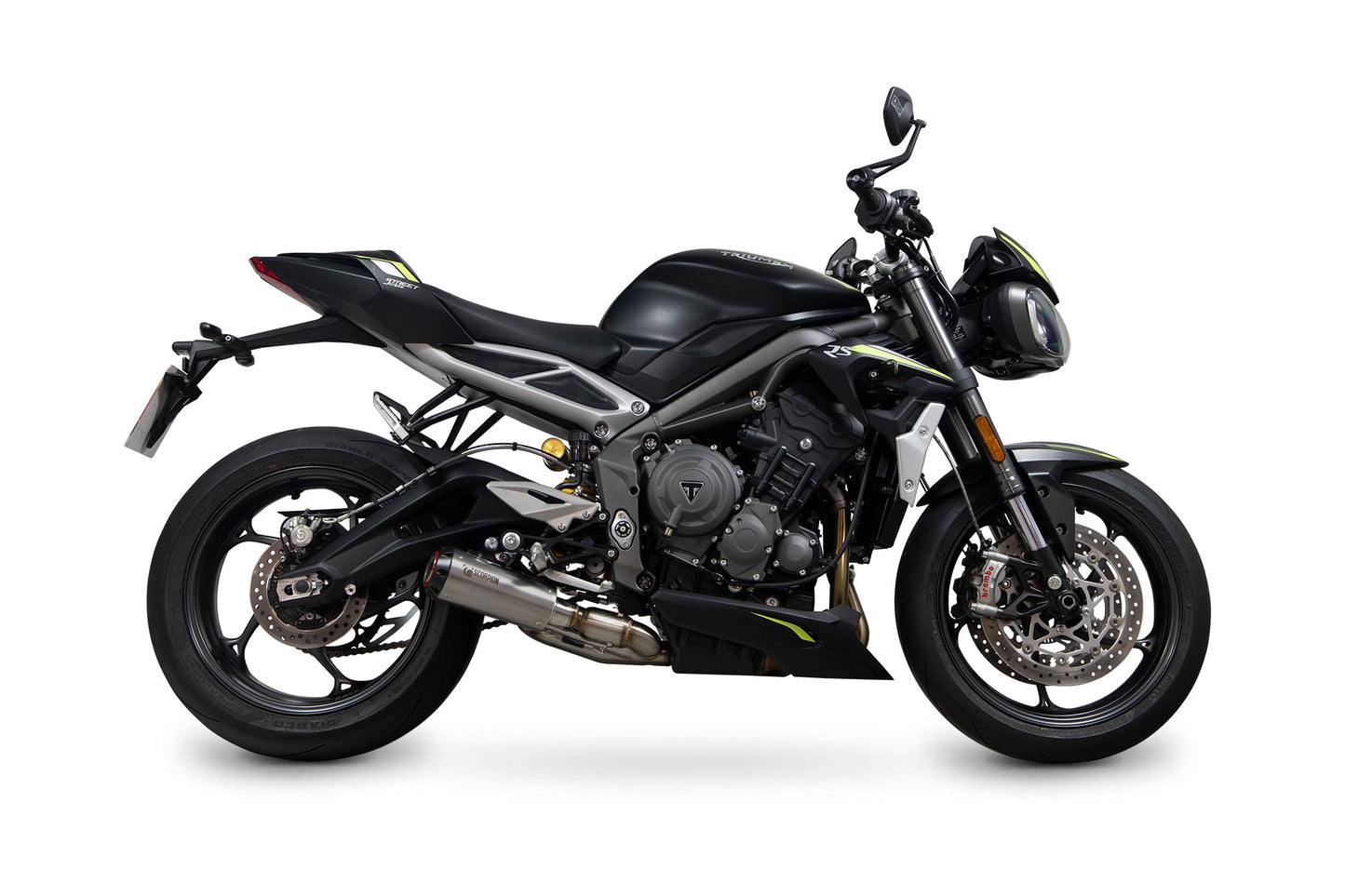 Triumph Street Triple 765 R / RS Red Power Slip-on - Titanium Sleeve - Scorpion Exhaust