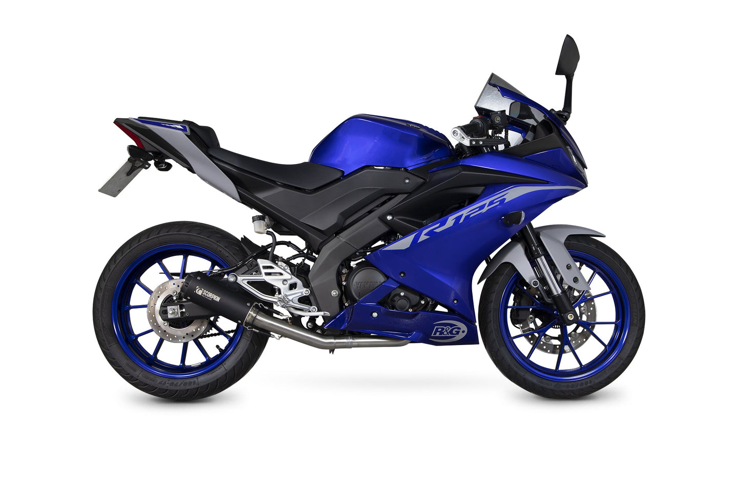 Yamaha YZF-R125 Red Power Full System - Black Ceramic Coated Sleeve - Scorpion Exhaust
