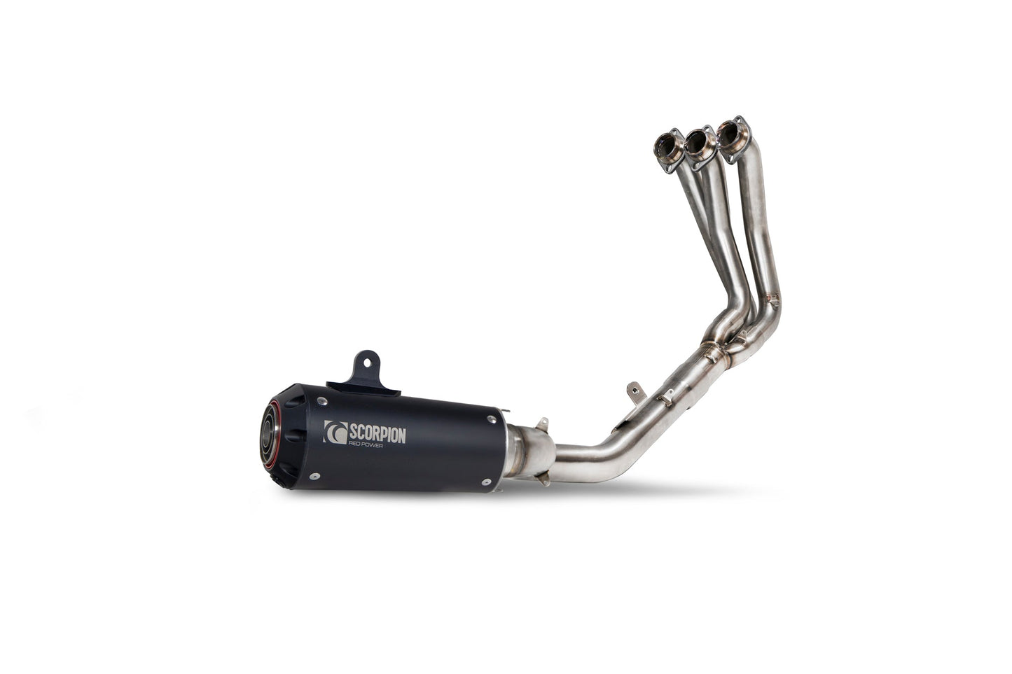Yamaha MT-09 Red Power Full System - Black Ceramic Coated Sleeve - Scorpion Exhaust